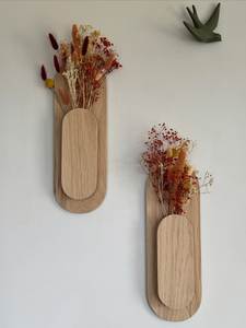 Trending Hollow Geometric Wooden <b>Vase</b> Set Handmade Artistic Flower Holder Table Home Decor Accent - Product Image 5