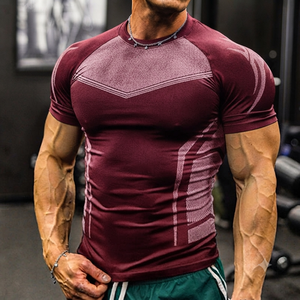 T-shirt de sport pour homme, compression, fitness, musculation, été, décontracté, prix bas - Product Image 3