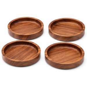 Sous-verres en bois pour boissons, sous-verres ronds en bois d'acacia naturel pour verre, protection de table pour café, thé, repas, décoration de la maison - Product Image 5