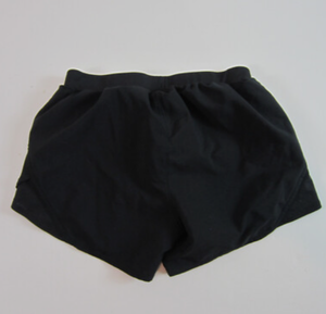 Pantalones Cortos Casuales Negros para Niños Pequeños, Mezcla de Lino y Algodón, Transpirables, Cintura Elástica, Tejido, Corte Holgado, Color Sólido, Talla Mediana, para Verano - Product Image 1