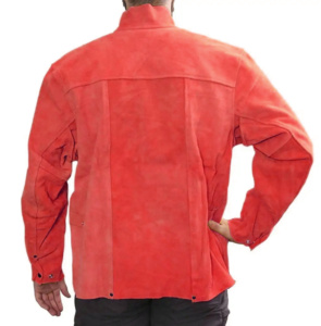 เสื้อแจ็คเก็ตหนังวัวแท้คุณภาพพรีเมียมสำหรับงานเชื่อม งานอุตสาหกรรม ชุดป้องกันความปลอดภัยสำหรับช่างเชื่อม มีกระเป๋า - Product Image 4