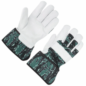 Gants de soudage en cuir robustes résistants à la chaleur, avec paume renforcée jaune et doublure en coton sur tout le pouce, pour soudage TIG, MIG, à l'arc et protection contre l'huile fondue - Product Image 5