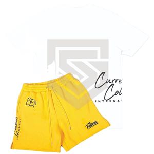 Camiseta de verano para hombre de alta calidad 2025 y conjunto corto de nailon con logotipo personalizado, diseño de calle negro, tela de rizo transpirable - Product Image 6