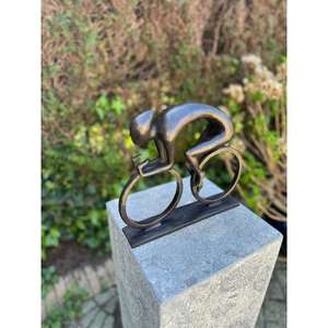 Escultura Decorativa de Ciclista en Bronce, Adorno de Mesa para Sala de Estar, Artículos de Regalo - Product Image 5