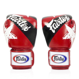 Gants de boxe Muay Thai de qualité supérieure, style mexicain, imprimés sur mesure, rouges, confortables, fabrication OEM. - Product Image 4