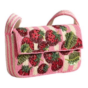 Sac à bandoulière multicolore géométrique fait main perlé pour femme, pochette élégante brodée pour soirée d'été - Product Image 5