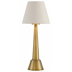 Lampe de table en cuivre martelé, base en métal moderne, lampe de bureau artisanale, finition antique, lampe de chevet pour la maison, le salon et la chambre à coucher - Product Image 4