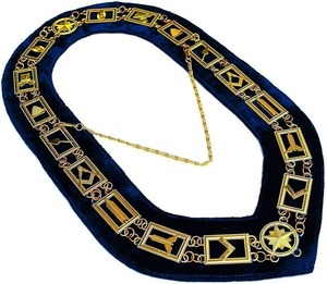Knights Templar Chain collar cross - Masonic Chain Collar - Gold on Black Material Velvet Metal type Black - Product Image 6