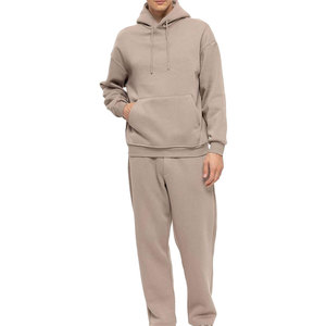 Ensemble de jogging 2 pièces en coton 100% avec logo personnalisé, sweat à capuche et pantalon à manches raglan, vente en gros, OEM, survêtement d'hiver - Product Image 6