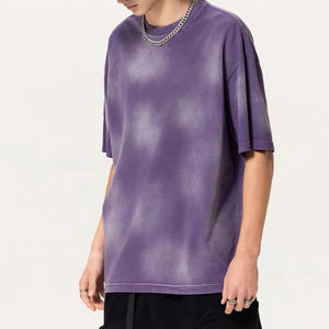 T-shirts personnalisés pour hommes 100 % coton, coupe oversize, style vintage délavé au soleil et à l'acide, longueur longue, écologiques, respirants, sérigraphiés - Product Image 6