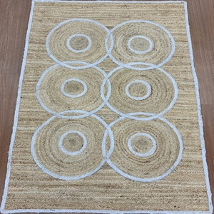 Mangal <b>Jute</b> <b>Rugs</b> Indian Handmade <b>Jute</b> Braided 4x6 <b>Rug</b>-Durable Reversible Pet-Friendly Eco-Friendly Kilim Style for Living Room - Product Image 1