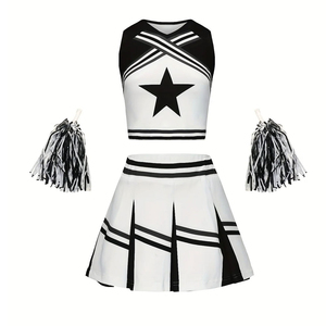Meilleur prix 2026 – Uniforme de pom-pom girl sans manches, vente chaude, uniformes professionnels par sublimation, design de qualité supérieure, tenue de cheerleading - Product Image 1