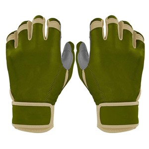 Gants de frappeurs verts rembourrés avec fermeture auto-agrippante en cuir pour entraînement adulte unisexe - Product Image 1