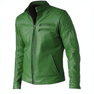 Ensemble de vestes de motard en toile de cuir de mouton multicolores, coupe-vent, imperméables, respirantes, col mandarin, qualité supérieure, très vendues - Product Image 4