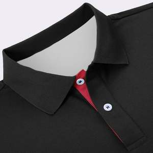 Chemise de golf pour homme en jersey polyester/coton à manches courtes, couleur corail, avec logo de chèvre imprimé par transfert thermique sur le devant, coupe décontractée classique - Product Image 5
