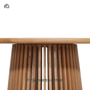 Contemporary Mahogany Wood Restaurant Dining <b>Table</b> Premium Cafe Hotel Villa Furniture OEM Jepara Indonesia - Kala - Product Image 6