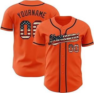 Maillot de baseball col en V grande taille pour homme, personnalisable avec nom d'équipe, séchage rapide, respirant, imprimé par sublimation, 100 % polyester, entièrement boutonné - Product Image 1
