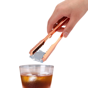 Pince à glaçons en acier inoxydable argenté tendance, petite pince à sucre en forme de cube, accessoires de cuisine et de bar, lavable au lave-vaisselle - Product Image 2