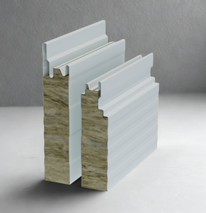 Panneau sandwich en laine de roche ignifuge avec bordure en PU pour bâtiments industriels 50 mm Taille d'origine Besoin de sécurité incendie - Product Image 3