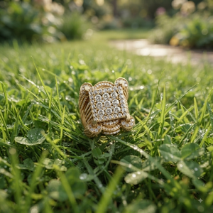Men's Religious Designer Hip Hop Style 925 <b>Silver</b> Channel Set Geometric Square Moissanite <b>Statement</b> Wedding Fine <b>Rings</b> - Product Image 4