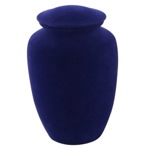 Urnas funerarias de aluminio para adultos con acabado en color azul, urna metálica para cenizas humanas, urnas conmemorativas para cremación. - Product Image 1