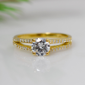 Engagement & Wedding <b>Ring</b> Moissanite 925 Sterling <b>Silver</b> <b>Statement</b> <b>Ring</b> for Women - Product Image 1