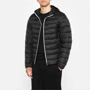 Lightweight Men's Winter Puffer Jacket Hooded Water Resistant Quilted Bubble <b>Coat</b> Custom <b>Slim</b> Fit Windproof Warm Outerwear - Product Image 1