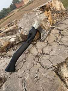 Hache viking artisanale Thewizcrafts en acier à haute teneur en carbone, manche en bois de frêne, étui en cuir, camping en plein air, OEM HRC 58-60 - Product Image 6