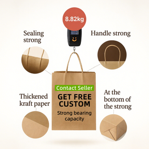 Eco-Friendly <b>Biodegradable</b> Kraft Paper Bags Brown & White Custom Logo Factory Wholesale <b>Packaging</b> - Product Image 5