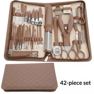 Juego de Tijeras para Uñas Profesionales de Acero Inoxidable, Duraderas, Color Marrón, 28 Piezas, Cuchillas Curvas, para Uso Doméstico, Cortaúñas de Belleza, Regalo, Lima para Pies - Product Image 6