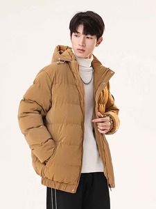 Veste d'hiver pour homme de haute qualité, épaisse, coupe-vent, chaude, à capuche, avec fermeture éclair, rembourrage 200g-250g, tricotée, écologique, respirante, anti-rétrécissement - Product Image 2