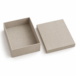 Boîtes de rangement en lin personnalisées – Emballage de luxe pour souvenirs et photos en gros - Product Image 1