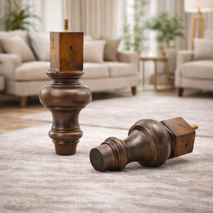 Turned Solid Wood <b>Sofa</b> Legs Furniture Replacement Premium Quality Heavy Duty Traditional Design Living Room OEM Wholesale - Product Image 1