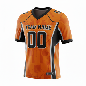 Maillots de football personnalisés pour adultes, manches courtes, maille respirante, séchage rapide, anti-bactériens, option grande taille, devant - Product Image 3