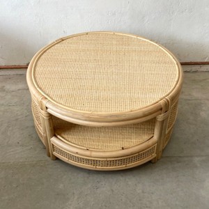Mesa de centro redonda de ratán al por mayor con estante de almacenamiento, oferta especial, mesas auxiliares decorativas - Product Image 4