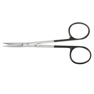 Ciseaux chirurgicaux incurvés de 4,5 pouces avec poignées à anneau noir pour des procédures chirurgicales médicales et cliniques de précision - Product Image 3