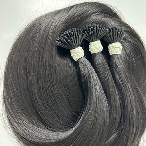 Envío gratuito al por mayor de proveedor de cabello humano crudo sin procesar brasileño indio rizado queratina I Tip extensión preadherida - Product Image 3