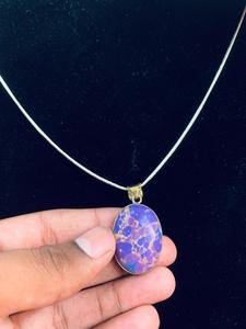 German <b>Silver</b> Gold Plated Bezel Setting Handmade Classic Anniversary Necklace Best Price Wholesale Turquoise Oval Gemstone - Product Image 3