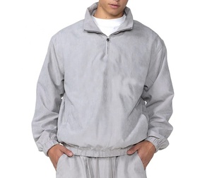 Vente en gros Veste en polyester à fermeture éclair personnalisée Marque privée Coupe-vent imperméable pour hommes - Product Image 1