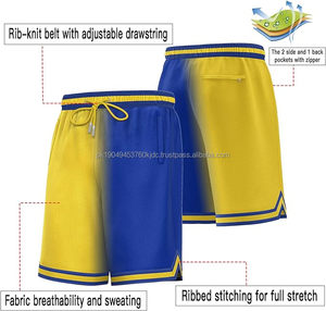 Wholesale <b>Athletic</b> Basketball Shorts with Pockets Mesh Gym Running Training Shorts Breathable and Plus Size Printed Technics - Product Image 3