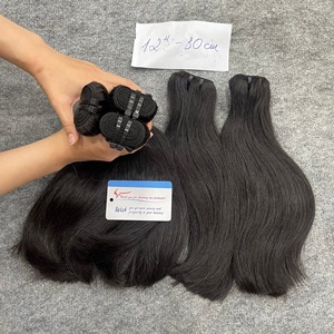 Extensiones de Cabello Natural Liso de Alta Calidad, Tejidas a Máquina, 12 Pulgadas, Colores Naturales, Precio al por Mayor - Product Image 1