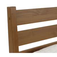 Lit Queen Size Furaka élégant, style Mid-Century Modern, en acacia massif, parfaitement conçu, mobilier de chambre doux, prix d'usine