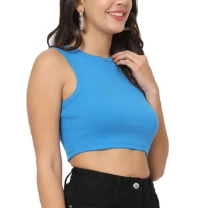 Nouveaux débardeurs courts pour hommes en matière de qualité supérieure / Débardeurs légers en tricot extensible/coton à col en V respirants et à séchage rapide - Product Image 2