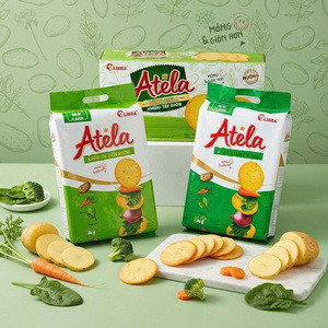 Galletas de Verduras ATELA 228g, Sabor a Cebolla, Crujientes, Halal, Snack Saludable, Fábrica en Vietnam - Product Image 1