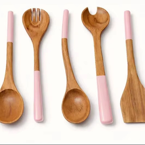 Cuillère en bois avec manche imprimé, ustensiles personnalisés pour la salle à manger, logo personnalisé imprimé, écologique, taille 10 pouces pour la maison et la cuisine - Product Image 1