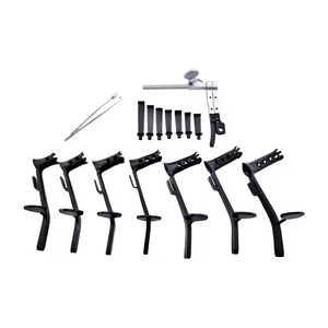 Ensemble d'instruments de chirurgie spinale Caspar Micro pour discectomie lombaire, en acier inoxydable de précision, or et noir - Product Image 2