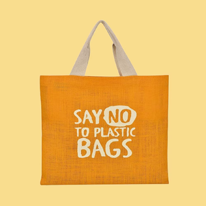 Pinnacle Bharat Custom Printed Eco Friendly Jute Canvas Tote Bags Reusable Shopping Promotional <b>Handbags</b> Logo Text Design West - Product Image 1