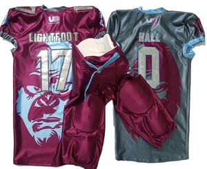 Ensembles de maillots de football américain personnalisés en gros, haute qualité, respirants, séchage rapide, tailles personnalisées, grandes tailles - Product Image 2