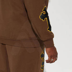 Conjunto Deportivo de Forro Polar para Hombre, Invierno, Bordado, 100% Algodón, Sudadera con Capucha Estampada, Diseño 2 en 1, Servicio OEM - Product Image 5