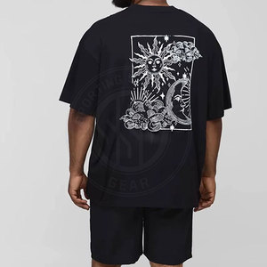 เสื้อยืดโอเวอร์ไซส์ผู้ชาย ผ้าฝ้าย 100% สตรีทแวร์ทันสมัย เนื้อผ้านุ่ม เสื้อยืดโอเวอร์ไซส์ผู้ชาย ชุดใส่สบาย - Product Image 4